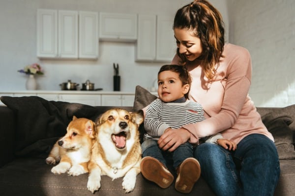 Augie with family members