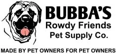 Bubba's rowdy friends pet supply co logo