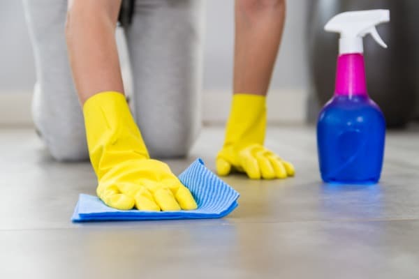 how do you clean dog urine from tile and grout