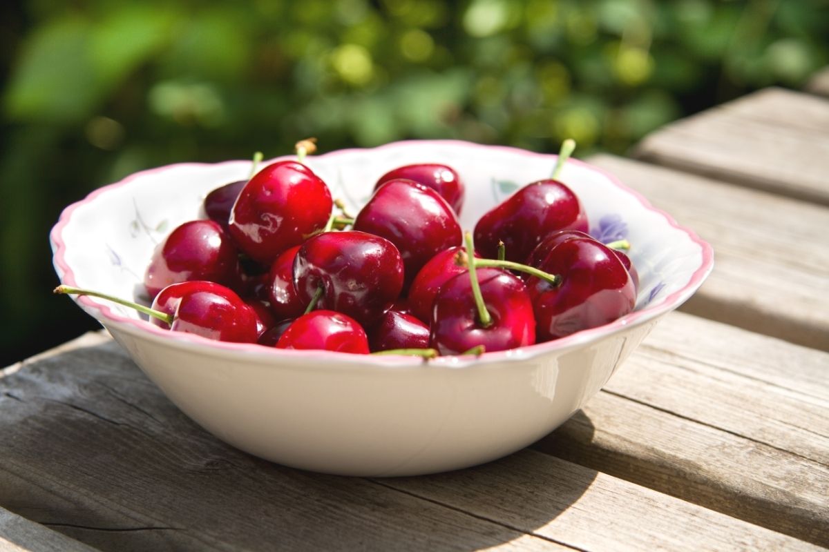 Bowl full of cherries