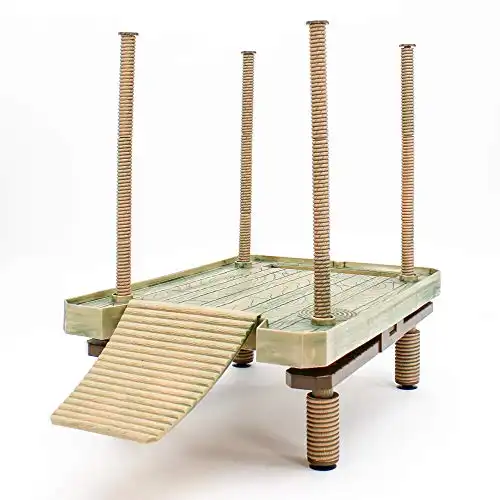 Penn-Plax Reptology Floating Turtle Pier and Basking Platform – Decorative, Functional, and Naturally Inspired – Large Size (Model Number: REP603)
