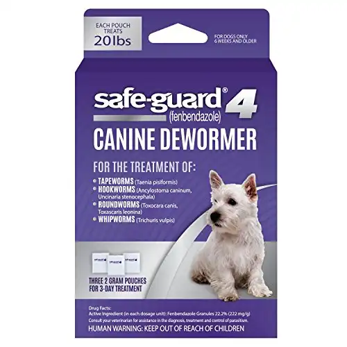 Safe-guard 4, canine dewormer for dogs, 3-day treatment