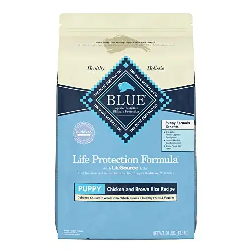 Blue buffalo life protection formula natural puppy dry dog food, chicken and brown rice