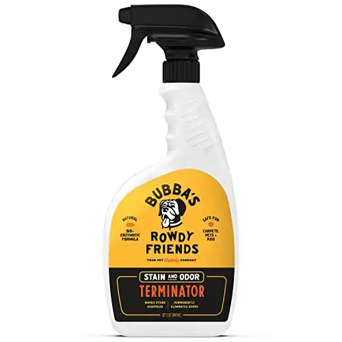 Bubbas super strength enzyme cleaner - pet odor eliminator - carpet stain remover - remove dog & cat urine odor from mattress, sofa, rug, laundry, hardwood floors and more