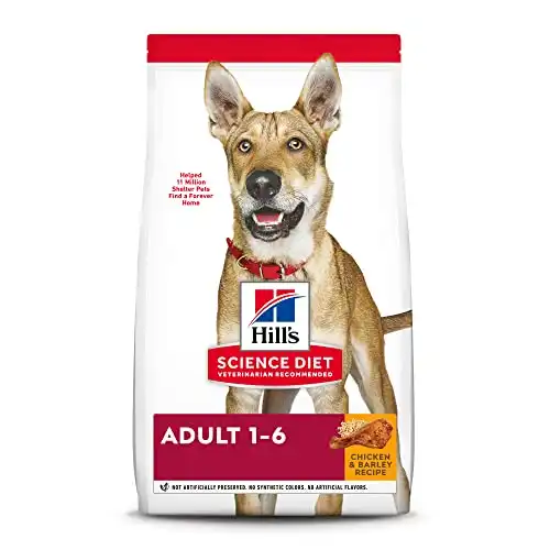 Hill's science diet dry dog food, adult, chicken & barley recipe