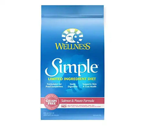 Wellness simple natural grain free limited ingredient dry dog food, salmon and potato recipe