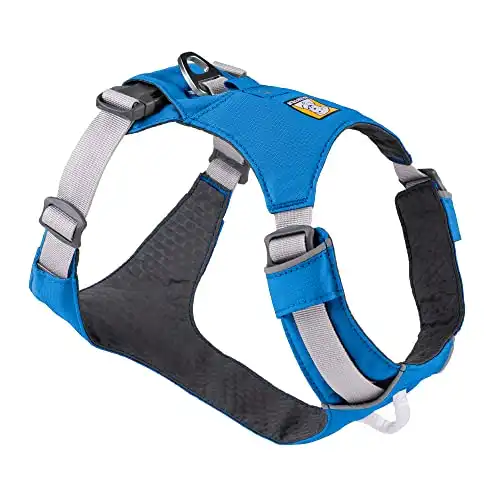 Ruffwear, hi & light, everyday lightweight dog harness, trail running, walking, hiking, all-day wear, blue dusk, medium