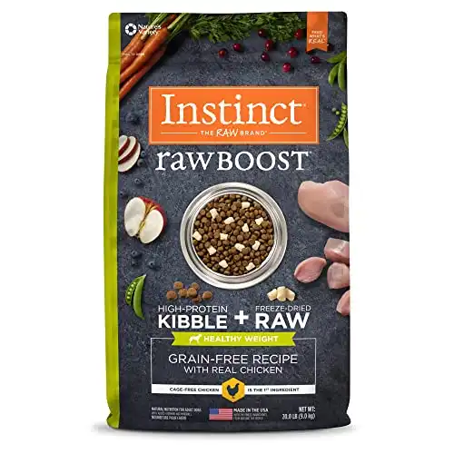 Instinct raw boost healthy weight grain free recipe with real chicken natural dry dog food