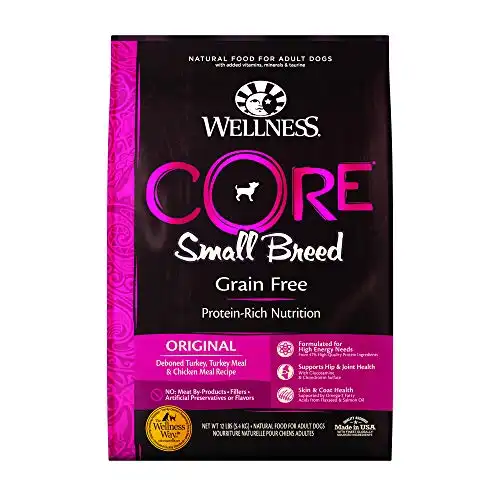 Wellness core natural grain free dry dog food, small breed