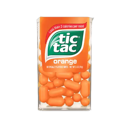 Orange tic tacs