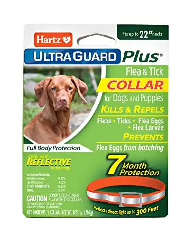 Hartz ultraguard plus reflective orange flea & tick collar for dogs and puppies