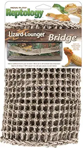 Penn-plax reptology lizard lounger bridge – 100% natural seagrass fiber – great for bearded dragons, anoles, geckos, and other reptiles