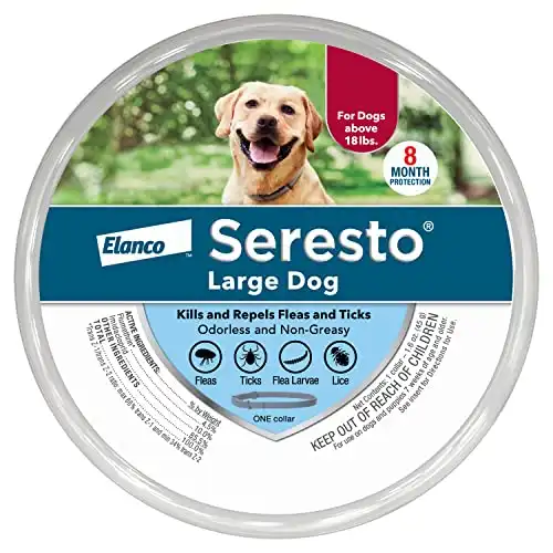 Seresto flea and tick collar for dogs, 8-month flea and tick collar