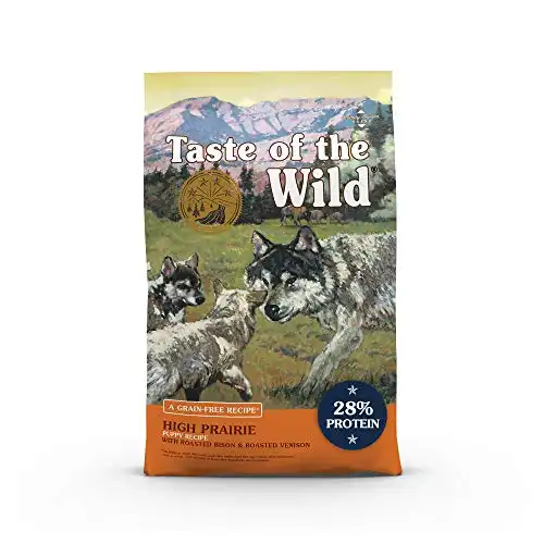 Taste of the wild high prairie canine grain-free recipe with roasted bison and venison dry dog food for puppies