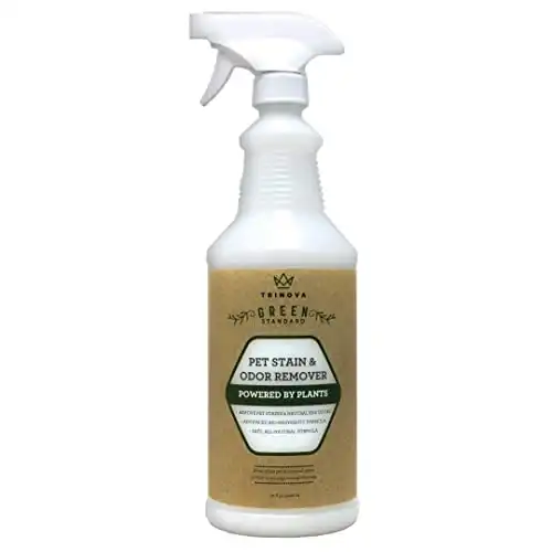 Trinova natural pet stain and odor remover eliminator - advanced enzyme cleaner spray - remove old & new pet stains & smells for dogs & cats - all-surface safe