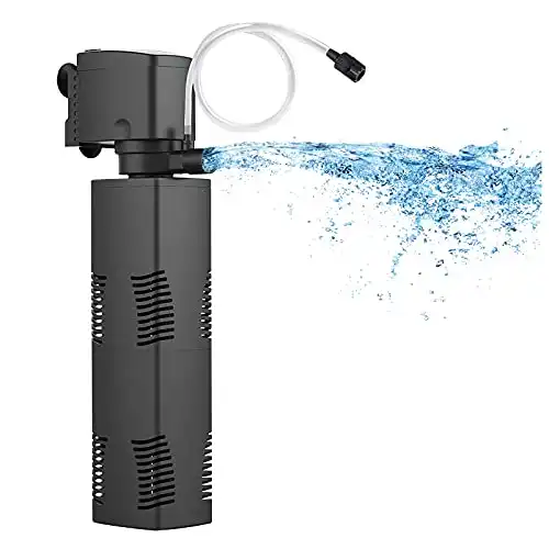 Tararium aquarium filter for 40-150 gal. Tank crystal 300gph biochemical filtration pump