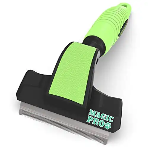 Anshar dog brush for shedding and grooming - deshedding brush tool for long and short hair