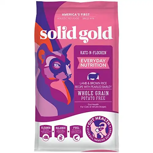 Solid gold indoor cat food - real lamb, brown rice